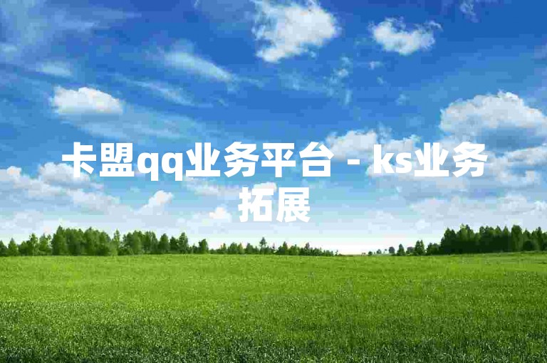 卡盟qq业务平台 - ks业务拓展