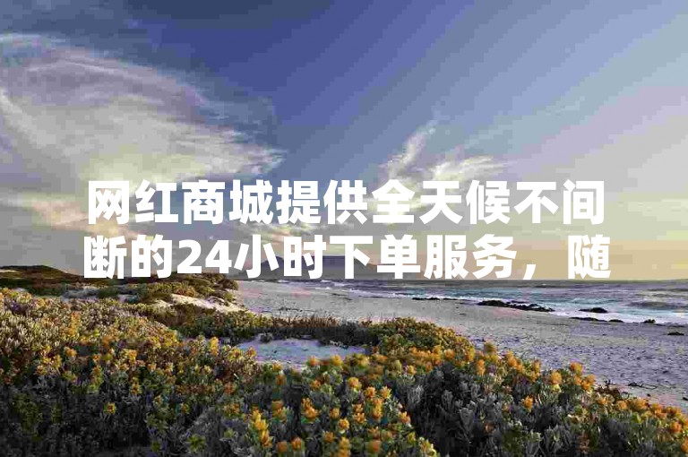 网红商城提供全天候不间断的24小时下单服务，随时满足您的购物需求。