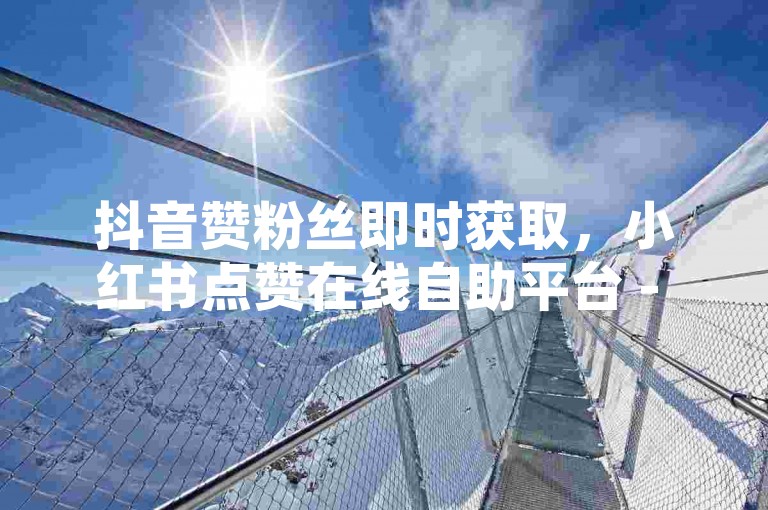 抖音赞粉丝即时获取，小红书点赞在线自助平台 - 空间业务自助下单 - 顶尖货源站发卡平台
