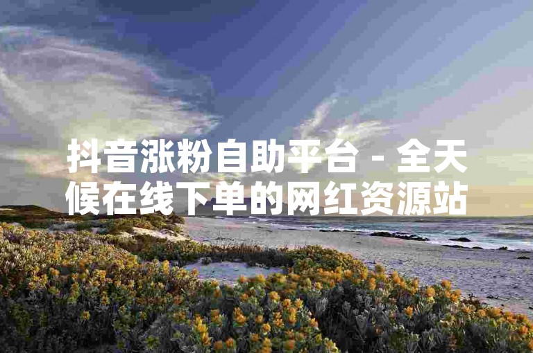 抖音涨粉自助平台 - 全天候在线下单的网红资源站，10元5000点赞 - 抖音业务自助下单24小时服务