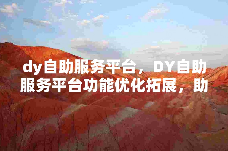 dy自助服务平台，DY自助服务平台功能优化拓展，助力用户高效运营？