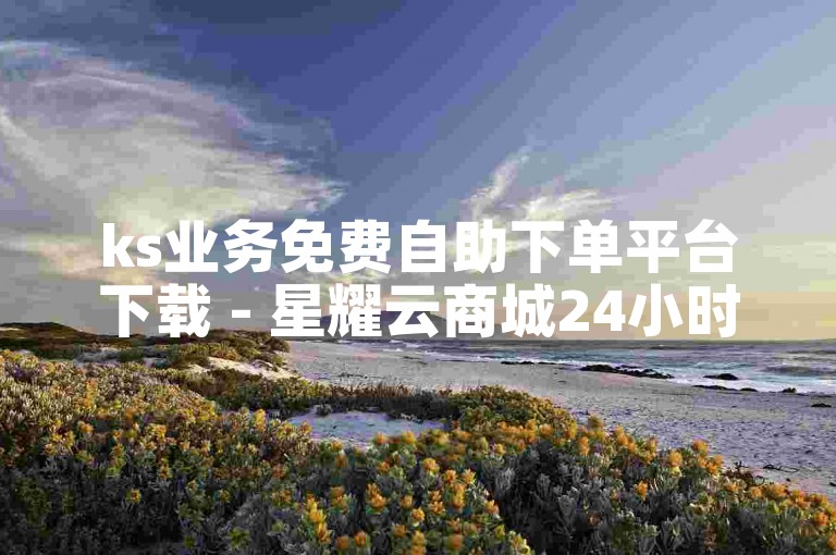 ks业务免费自助下单平台下载 - 星耀云商城24小时自助下单平台