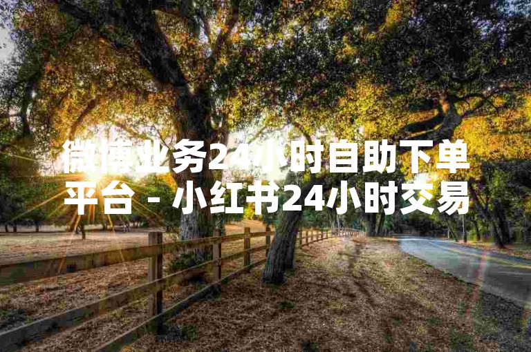 微博业务24小时自助下单平台 - 小红书24小时交易商城