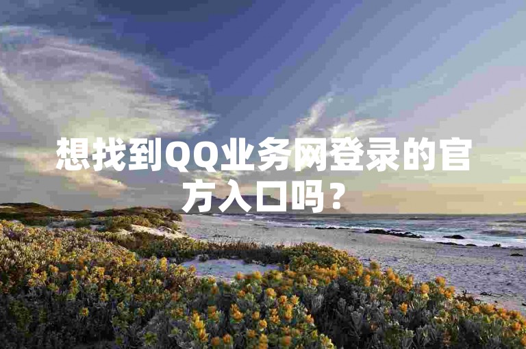 想找到QQ业务网登录的官方入口吗？