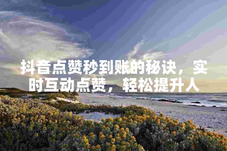抖音点赞秒到账的秘诀，实时互动点赞，轻松提升人气！新手必看！
