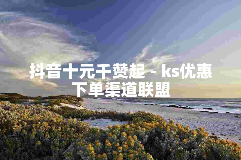 抖音十元千赞起 - ks优惠下单渠道联盟