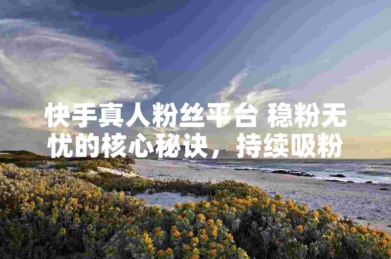 快手真人粉丝平台 稳粉无忧的核心秘诀，持续吸粉的快手真人粉丝拓展平台！新手首选！