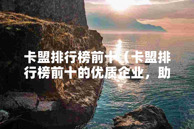 卡盟排行榜前十（卡盟排行榜前十的优质企业，助你轻松做出明智之选）