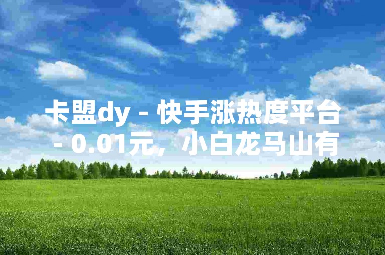 卡盟dy - 快手涨热度平台 - 0.01元，小白龙马山有限责任公司