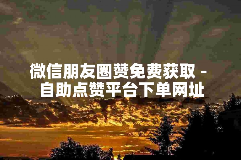 微信朋友圈赞免费获取 - 自助点赞平台下单网址