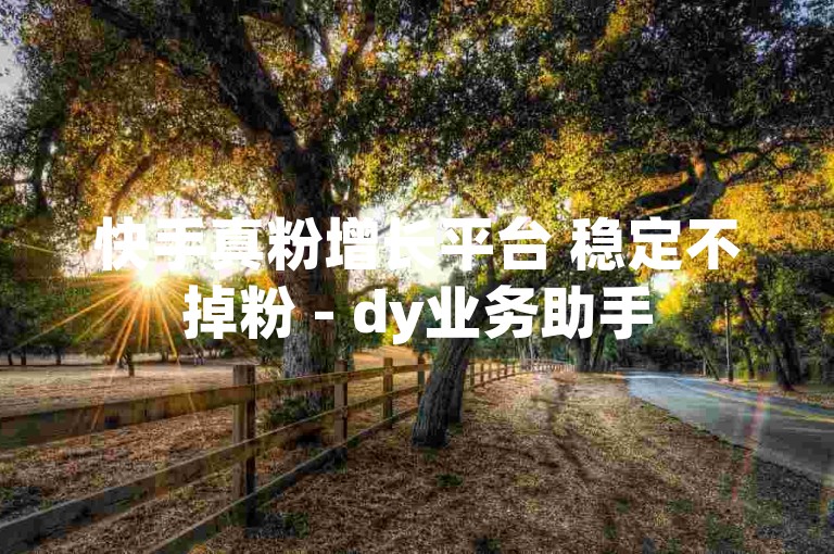 快手真粉增长平台 稳定不掉粉 - dy业务助手
