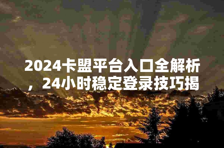 2024卡盟平台入口全解析，24小时稳定登录技巧揭秘