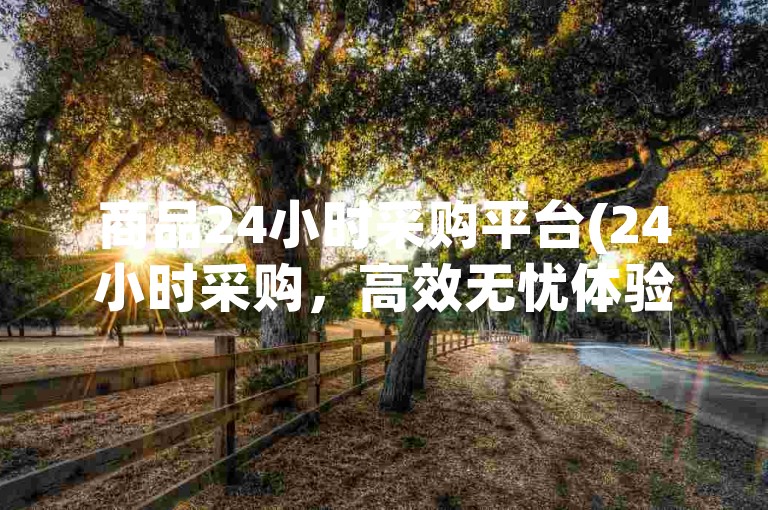 商品24小时采购平台(24小时采购，高效无忧体验)