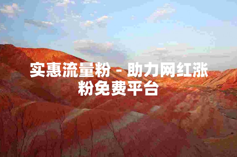 实惠流量粉 - 助力网红涨粉免费平台