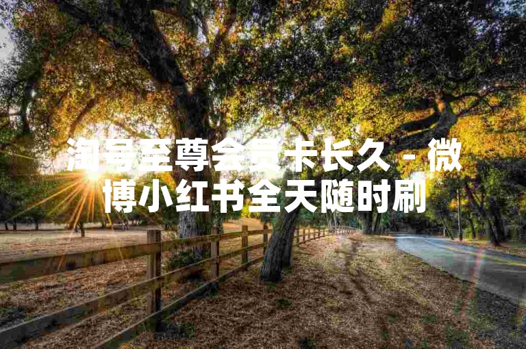 淘号至尊会员卡长久 - 微博小红书全天随时刷