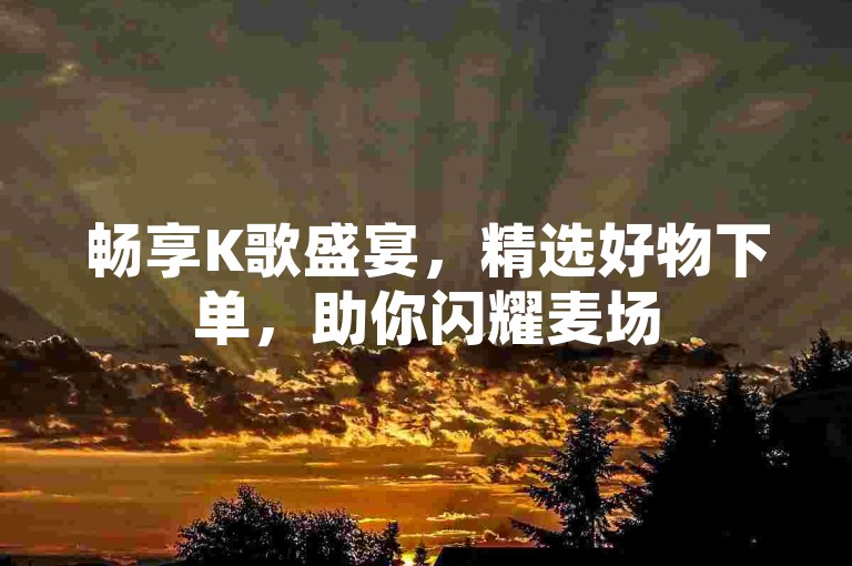 畅享K歌盛宴，精选好物下单，助你闪耀麦场