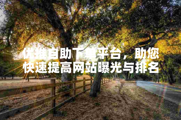 优推自助下单平台，助您快速提高网站曝光与排名的优选