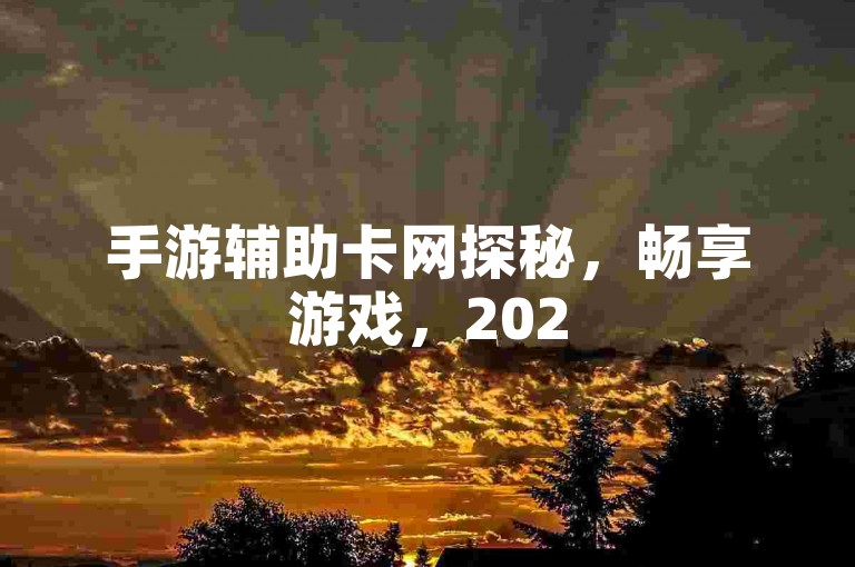 手游辅助卡网探秘，畅享游戏，2025热门之选！