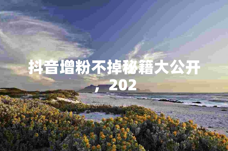 抖音增粉不掉秘籍大公开，2025必备的涨粉诀窍！