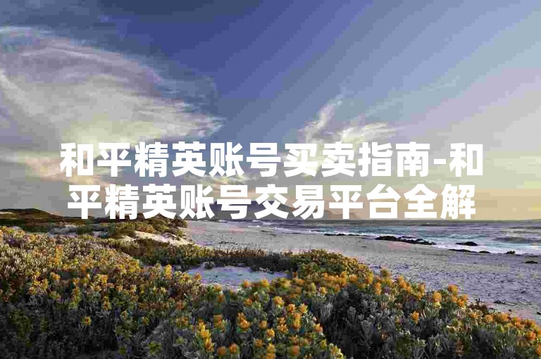 和平精英账号买卖指南-和平精英账号交易平台全解析