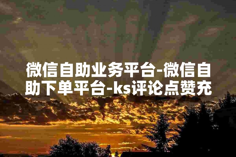 微信自助业务平台-微信自助下单平台-ks评论点赞充值即时到账-微信朋友圈快速涨赞独家攻略