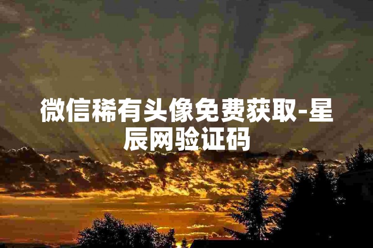 微信稀有头像免费获取-星辰网验证码