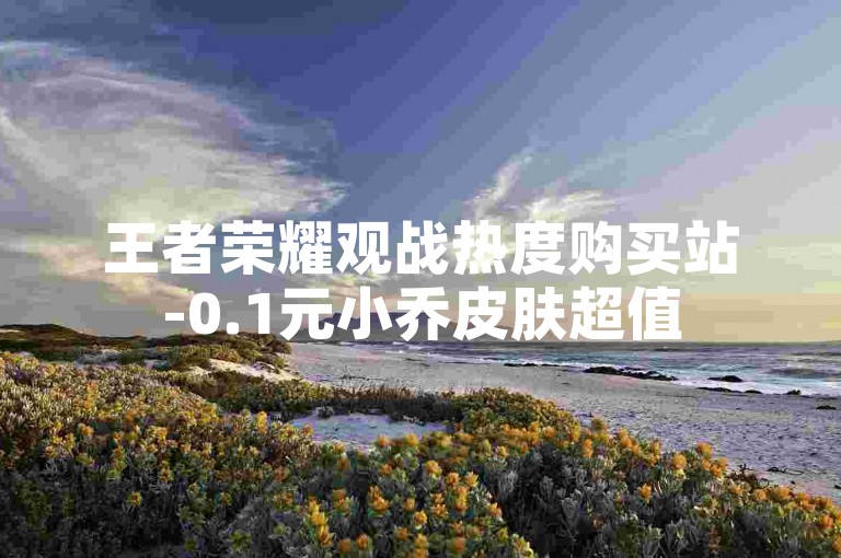 王者荣耀观战热度购买站-0.1元小乔皮肤超值