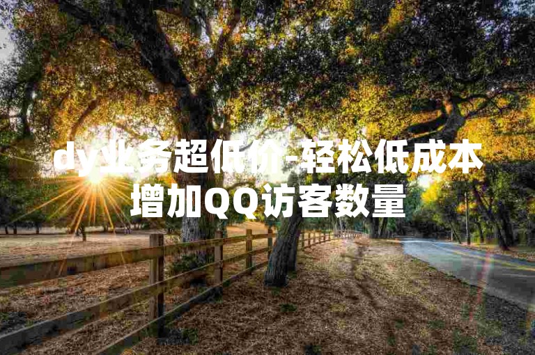 dy业务超低价-轻松低成本增加QQ访客数量