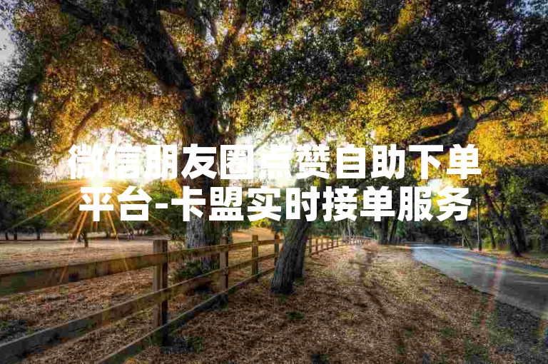 微信朋友圈点赞自助下单平台-卡盟实时接单服务