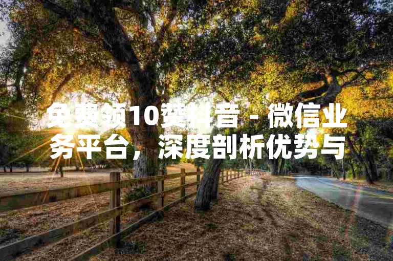 免费领10赞抖音 - 微信业务平台，深度剖析优势与特色