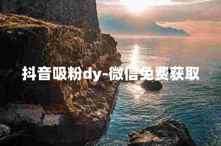 抖音吸粉dy-微信免费获取