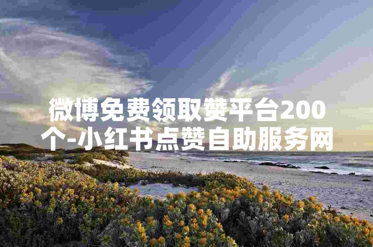 微博免费领取赞平台200个-小红书点赞自助服务网