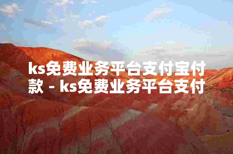 ks免费业务平台支付宝付款 - ks免费业务平台支付宝付款亮点全解析！