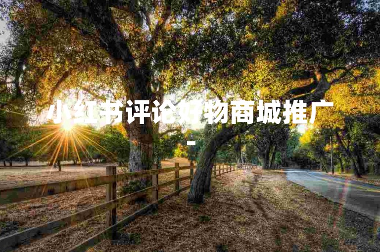 小红书评论好物商城推广-