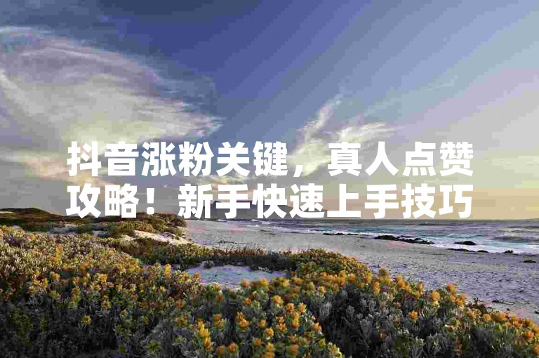 抖音涨粉关键，真人点赞攻略！新手快速上手技巧！