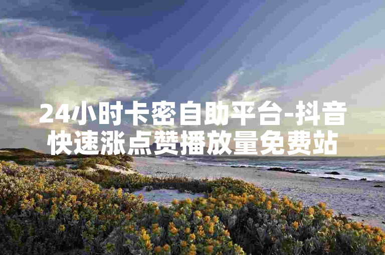 24小时卡密自助平台-抖音快速涨点赞播放量免费站点汇总