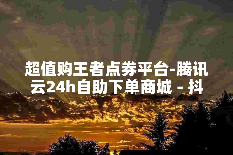 超值购王者点券平台-腾讯云24h自助下单商城 - 抖音热度购买链接 - 抖音24小时下单最低价平台