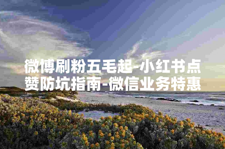 微博刷粉五毛起-小红书点赞防坑指南-微信业务特惠站-快手超低价业务自助下单中心