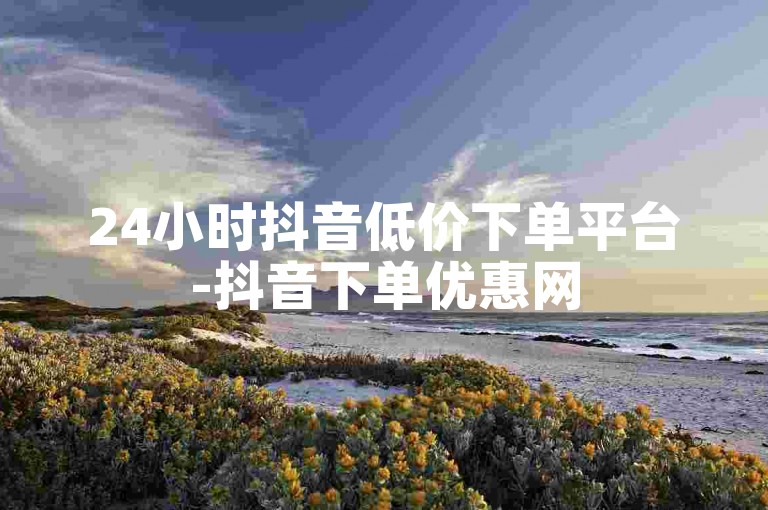 24小时抖音低价下单平台-抖音下单优惠网