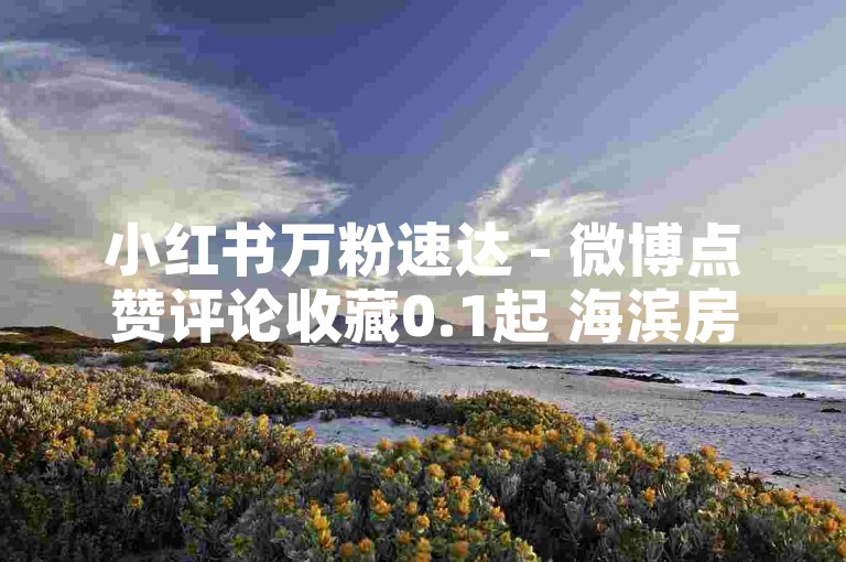 小红书万粉速达 - 微博点赞评论收藏0.1起 海滨房产特惠