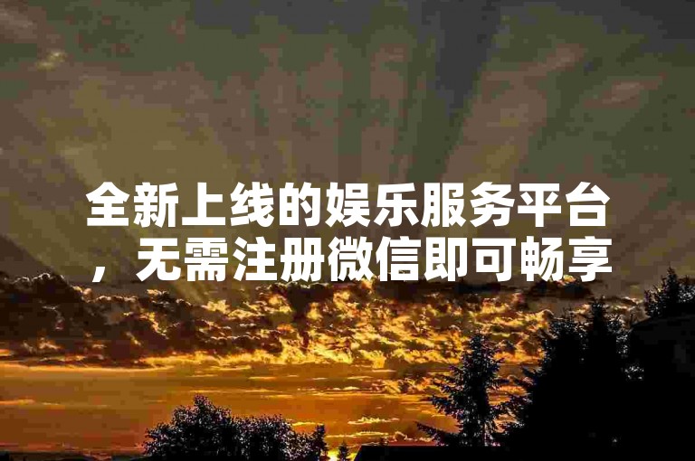 全新上线的娱乐服务平台，无需注册微信即可畅享会员专属特权哟！