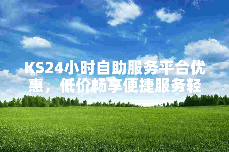 KS24小时自助服务平台优惠，低价畅享便捷服务轻松无忧？
