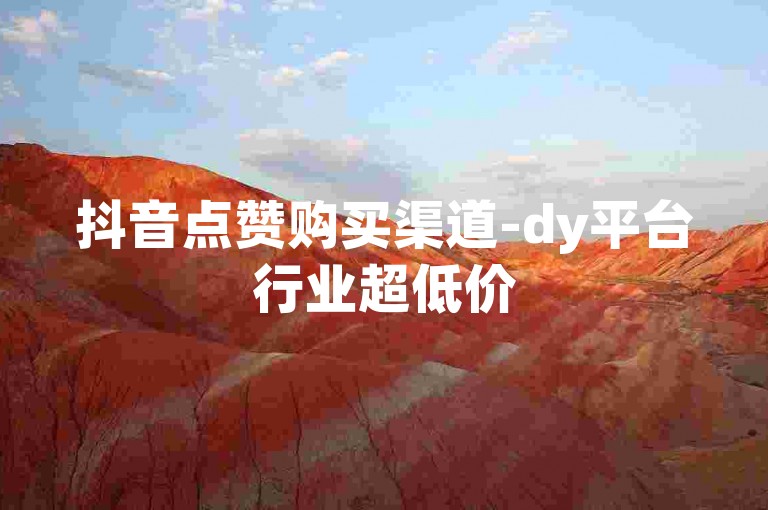 抖音点赞购买渠道-dy平台行业超低价