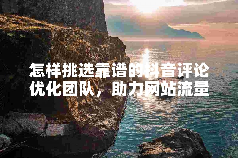 怎样挑选靠谱的抖音评论优化团队，助力网站流量转化提升