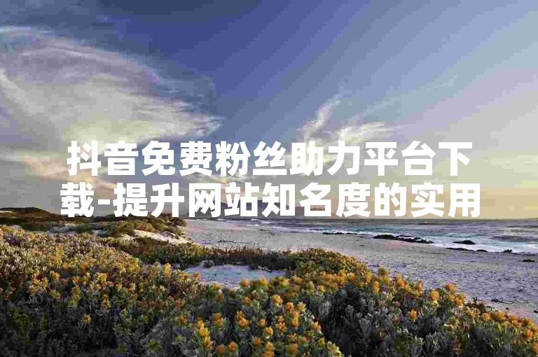 抖音免费粉丝助力平台下载-提升网站知名度的实用技巧