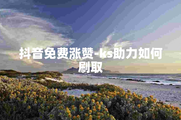 抖音免费涨赞-ks助力如何刷取