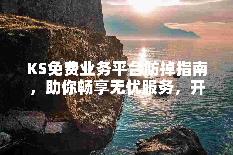KS免费业务平台防掉指南，助你畅享无忧服务，开启盈利新征程！新人速看！