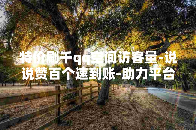 特价刷千qq空间访客量-说说赞百个速到账-助力平台优惠-刷页面浏览量