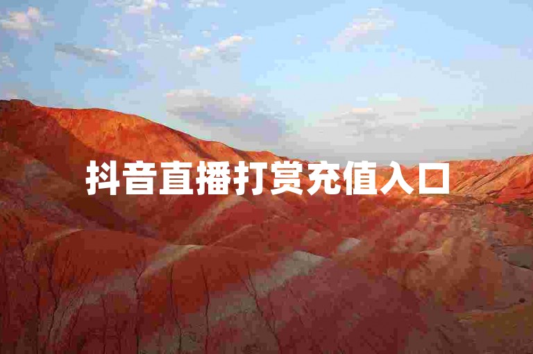 抖音直播打赏充值入口