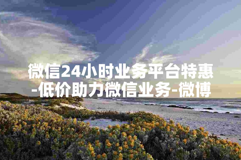 微信24小时业务平台特惠-低价助力微信业务-微博涨粉10万+-快手业务自助下单狂欢